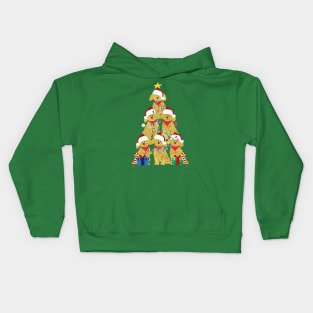 Goldendoodle Puppy Christmas Tree Kids Hoodie